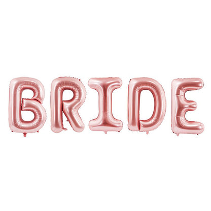 Τεράστια ροζ-χρυσό μπαλόνια Bride (5 τεμ)