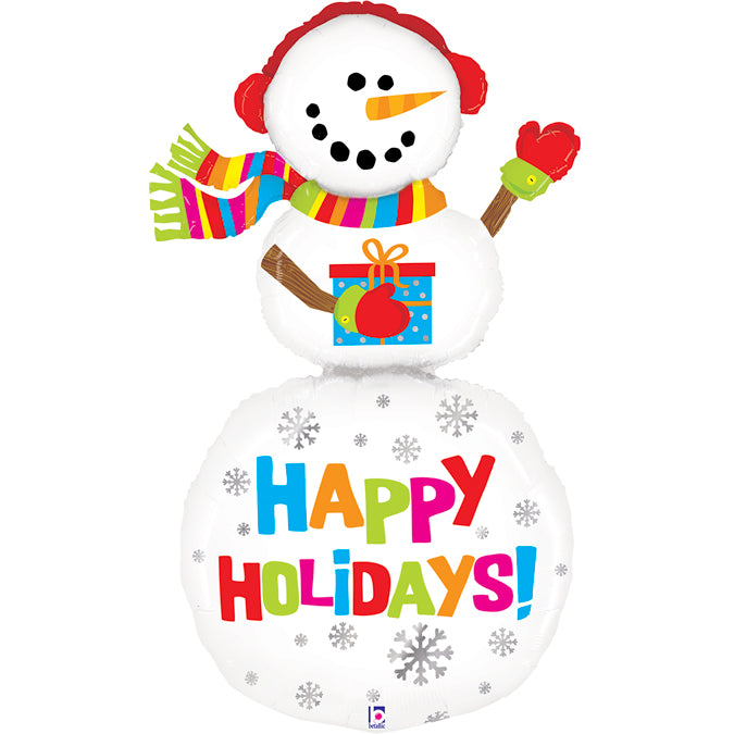 Τεράστιο Μπαλόνι Χιονάνθρωπος Happy Holidays