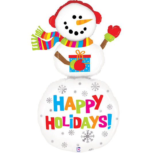 Τεράστιο Μπαλόνι Χιονάνθρωπος Happy Holidays