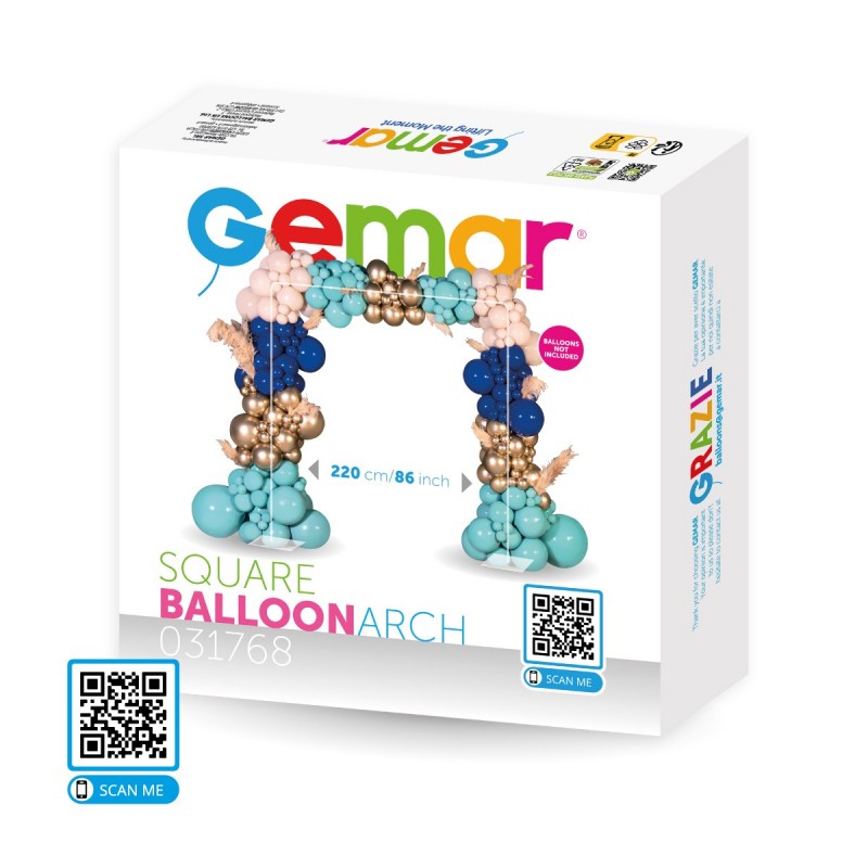 Τετράγωνη Αψίδα για μπαλόνια/λουλούδια 220 cm
