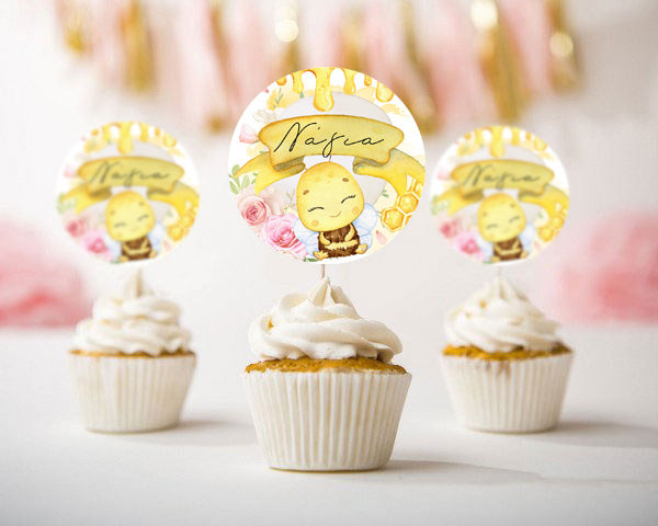 Topper Cupcake Μέλισσα (6 τεμ)