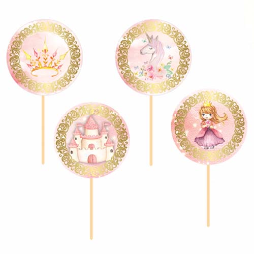 Topper Cupcake Πριγκίπισσα (8 τεμ)