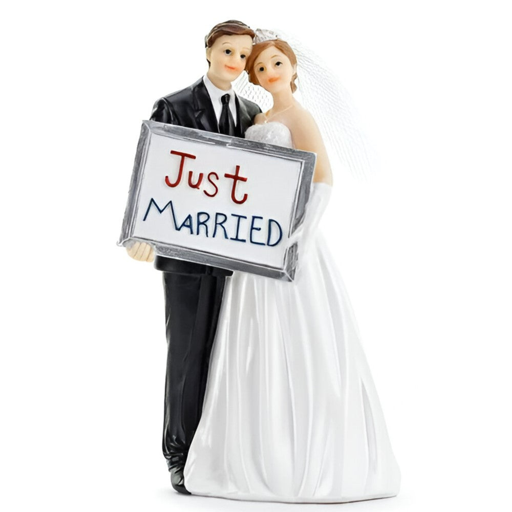 Topper γαμήλιας τούρτας - Ζευγάρι Just Married