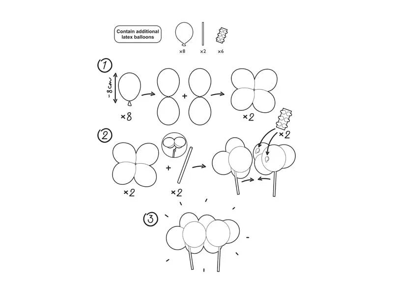 Topper Τούρτας - Γαλάζια Μπαλόνια