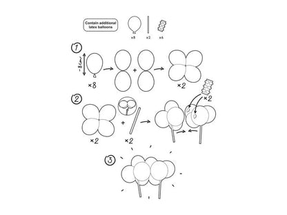 Topper Τούρτας - Γαλάζια Μπαλόνια