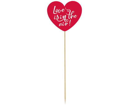 Topper τούρτας καρδιά "Love is in the air"