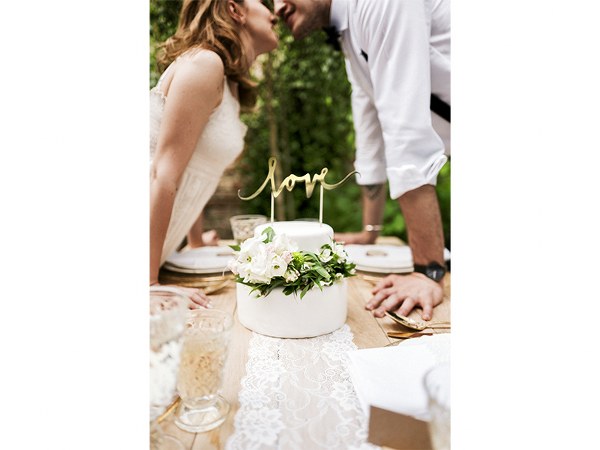 Topper τούρτας Love χρυσό