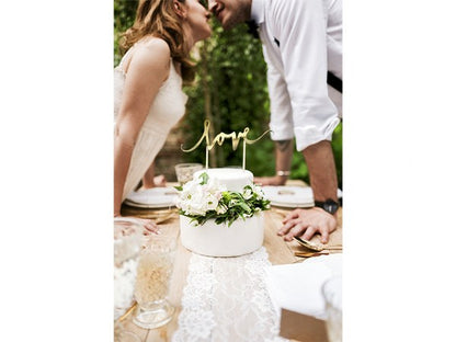 Topper τούρτας Love χρυσό