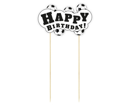 Topper Τούρτας Ποδόσφαιρο Happy Birthday