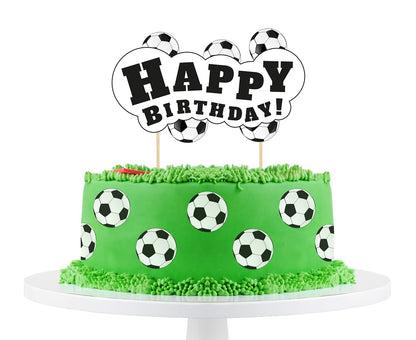 Topper Τούρτας Ποδόσφαιρο Happy Birthday