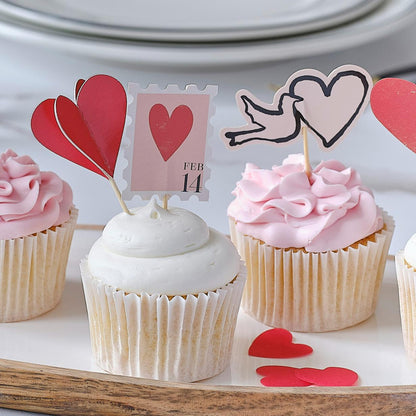 Τoppers για Cupcakes Αγίου Βαλεντίνου (12 τεμ)