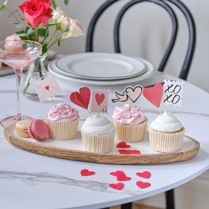 Τoppers για Cupcakes Αγίου Βαλεντίνου (12 τεμ)