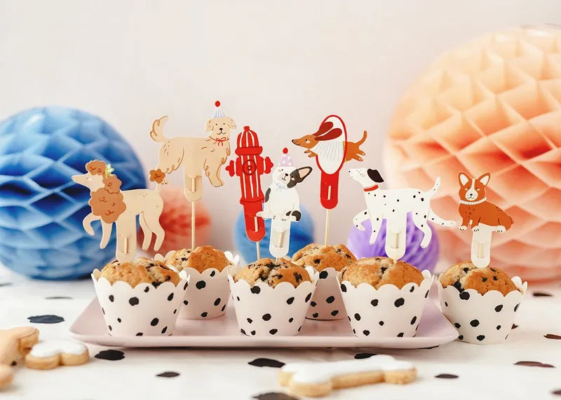 Toppers για Cupcakes Σκυλάκια (7 τεμ)