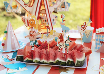 Toppers για Cupcakes Τσίρκο (6 τεμ)