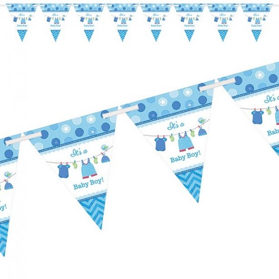 Τριγωνικά Σημαιάκια "It's a Baby Boy" 4,57m