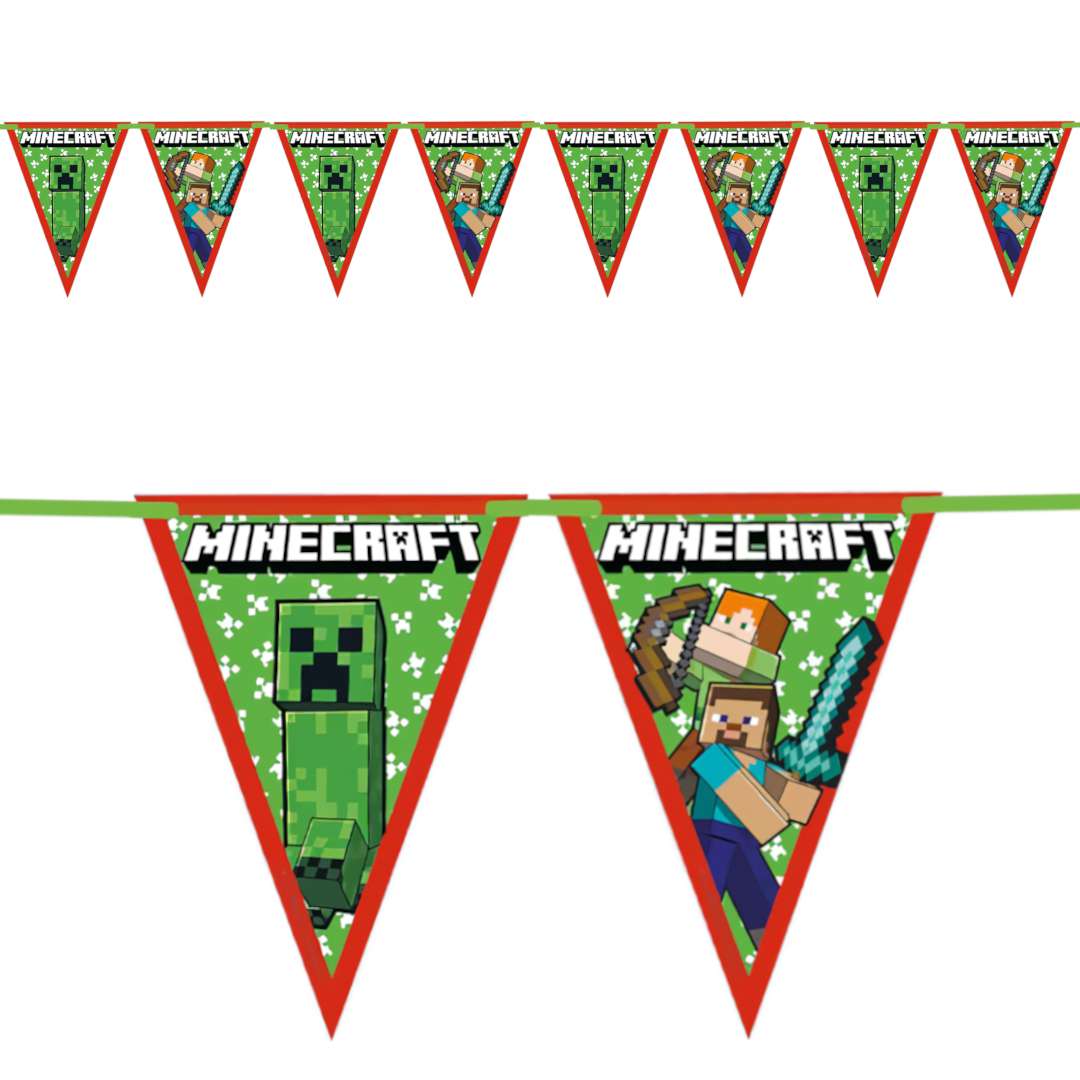 Τριγωνικά Σημαιάκια Minecraft 230 cm