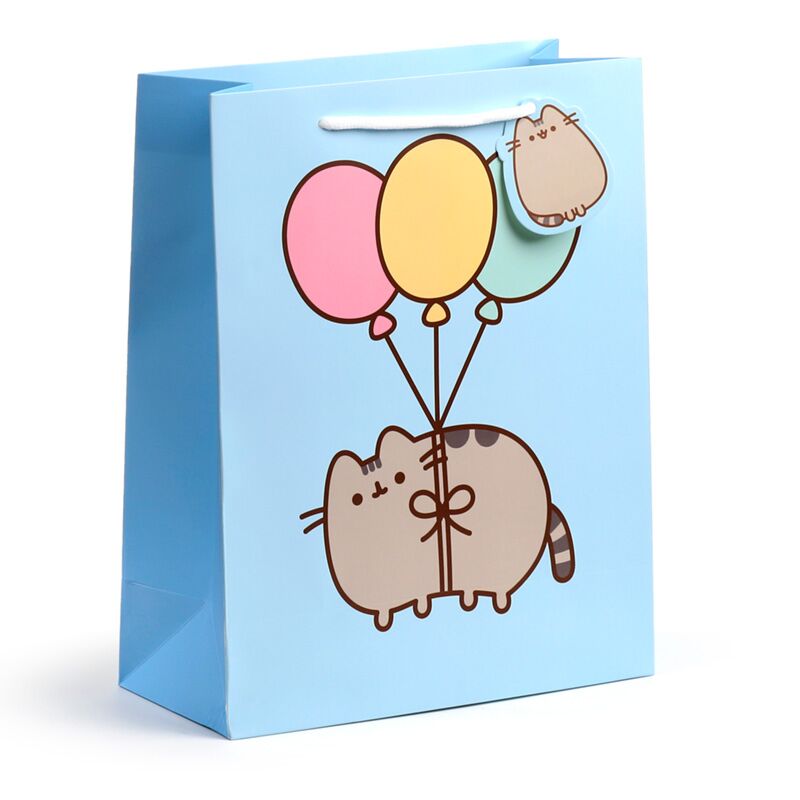 Τσάντα δώρου - Γατούλα Pusheen με μπαλόνια