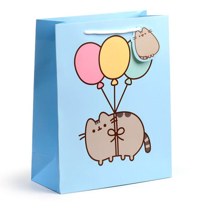 Τσάντα δώρου - Γατούλα Pusheen με μπαλόνια
