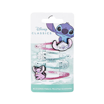 Τσιμπιδάκια μαλλιών Stitch & Angel (4 τεμ)