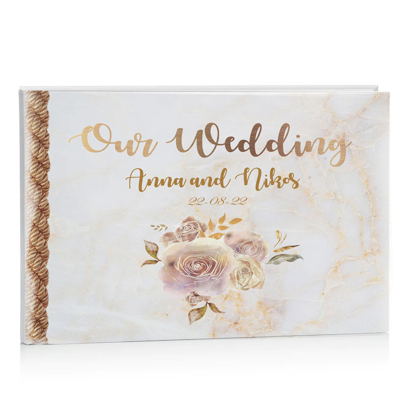 Βιβλίο Ευχών γάμου - Marble & Roses