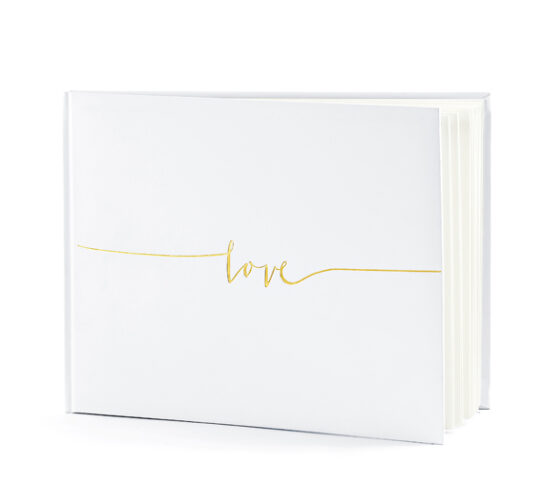 Βιβλίο Ευχών Love με χρυσά γράμματα