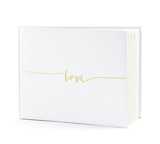 Βιβλίο Ευχών Love με χρυσά γράμματα