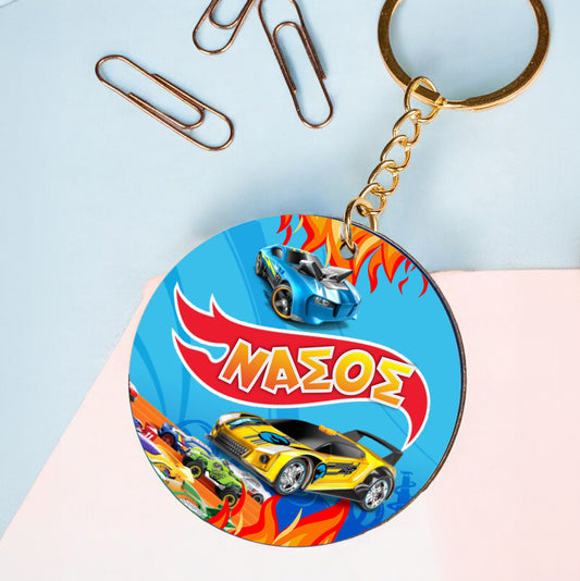 Ξύλινο Μπρελόκ Hot Wheels