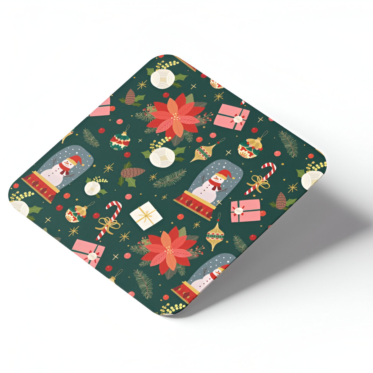 Σουβέρ από φελλό - Χριστουγεννιάτικο περιτύλιγμα