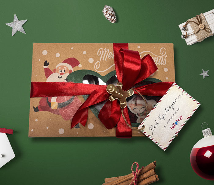 Χριστουγεννιάτικο κουτί με 6 στολίδια ζωάκια