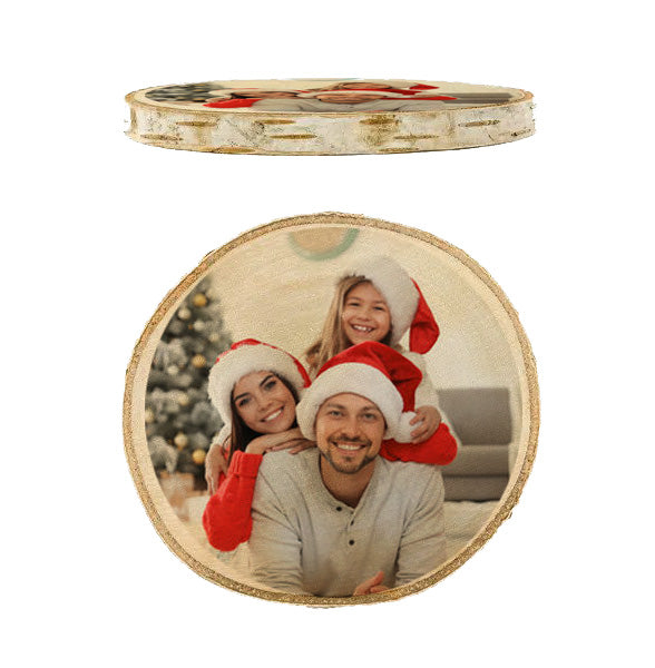 Στολίδι με φωτογραφία σε Κορμό Δέντρου