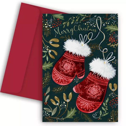Χριστουγεννιάτικη Κάρτα - Γαντάκια