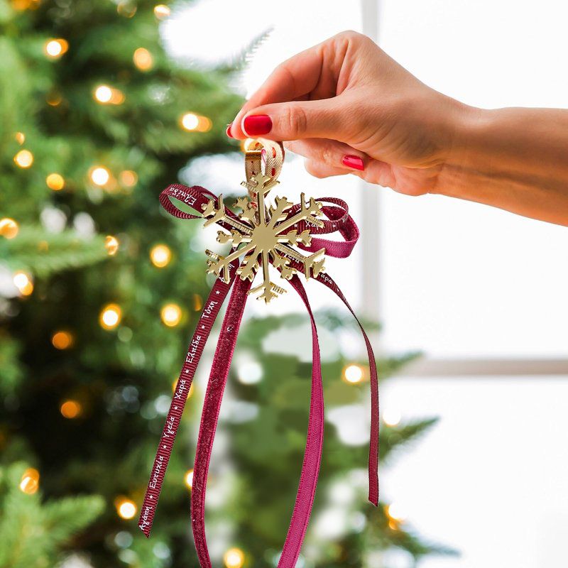 Χριστουγεννιάτικο Γούρι 2025 Χρυσή Χιονονιφάδα