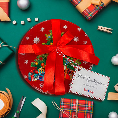 Χριστουγεννιάτικο κουτί με 4 στολίδια & σοκολατάκια