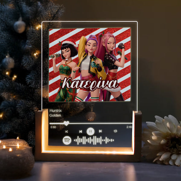 Χριστουγεννιάτικο LED Φωτιστικό με τραγούδι "Huntrix - Golden"