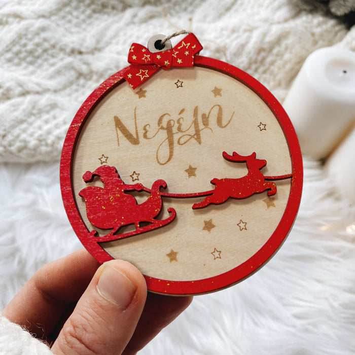 Χριστουγεννιάτικο Στολίδι - Έλκηθρο Αϊ Βασίλη