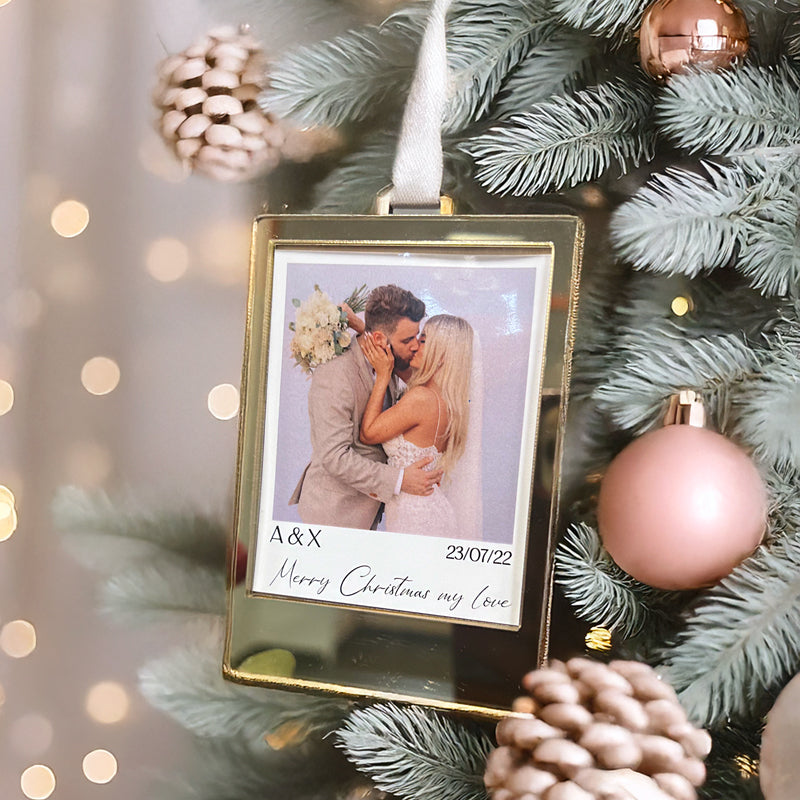 Χριστουγεννιάτικο Στολίδι Ξύλινο με Plexi - Polaroid