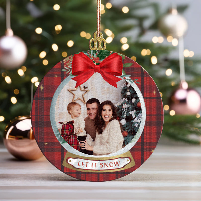 Χριστουγεννιάτικο Στολίδι με Φωτογραφία - Let it Snow