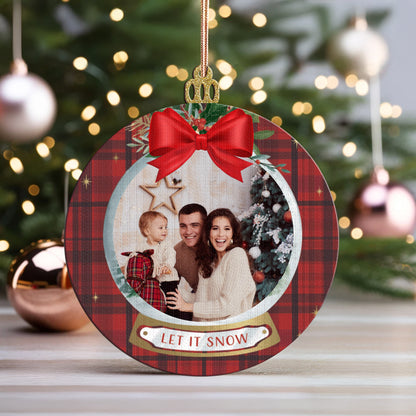 Χριστουγεννιάτικο Στολίδι με Φωτογραφία - Let it Snow