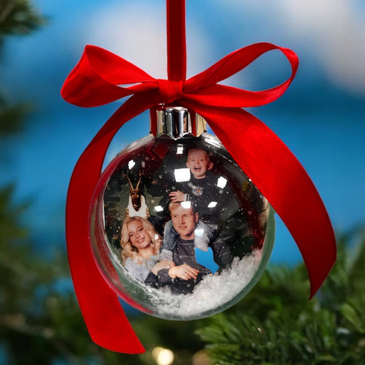 Χριστουγεννιάτικο Στολίδι Μπάλα με Φωτογραφία - Οικογένεια