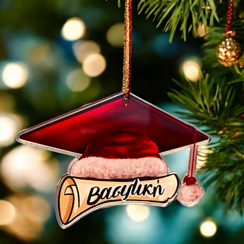 Χριστουγεννιάτικο Στολίδι Plexi - Καπέλο Αποφοίτησης