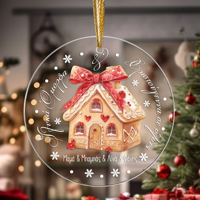 Χριστουγεννιάτικο Στολίδι Plexi - Σπιτάκι