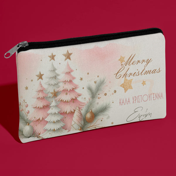 Χριστουγεννιάτικο Τσαντάκι - “Ροζ Δεντράκια με Ευχές”