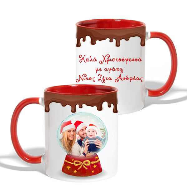 Προσωποποιημένη Χριστουγεννιάτικη Κούπα Χιονόμπαλα